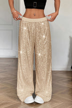 Chic Sparkle High Waist Drape Pants image 1