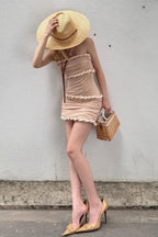 Ruffle Ruched Waist Bodycon Mini Dress image 5