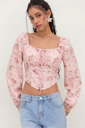 Elegant Floral Long Sleeve Blouse image 1