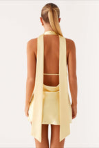 Deep V Backless Ribbon Cocktail Dress image 18