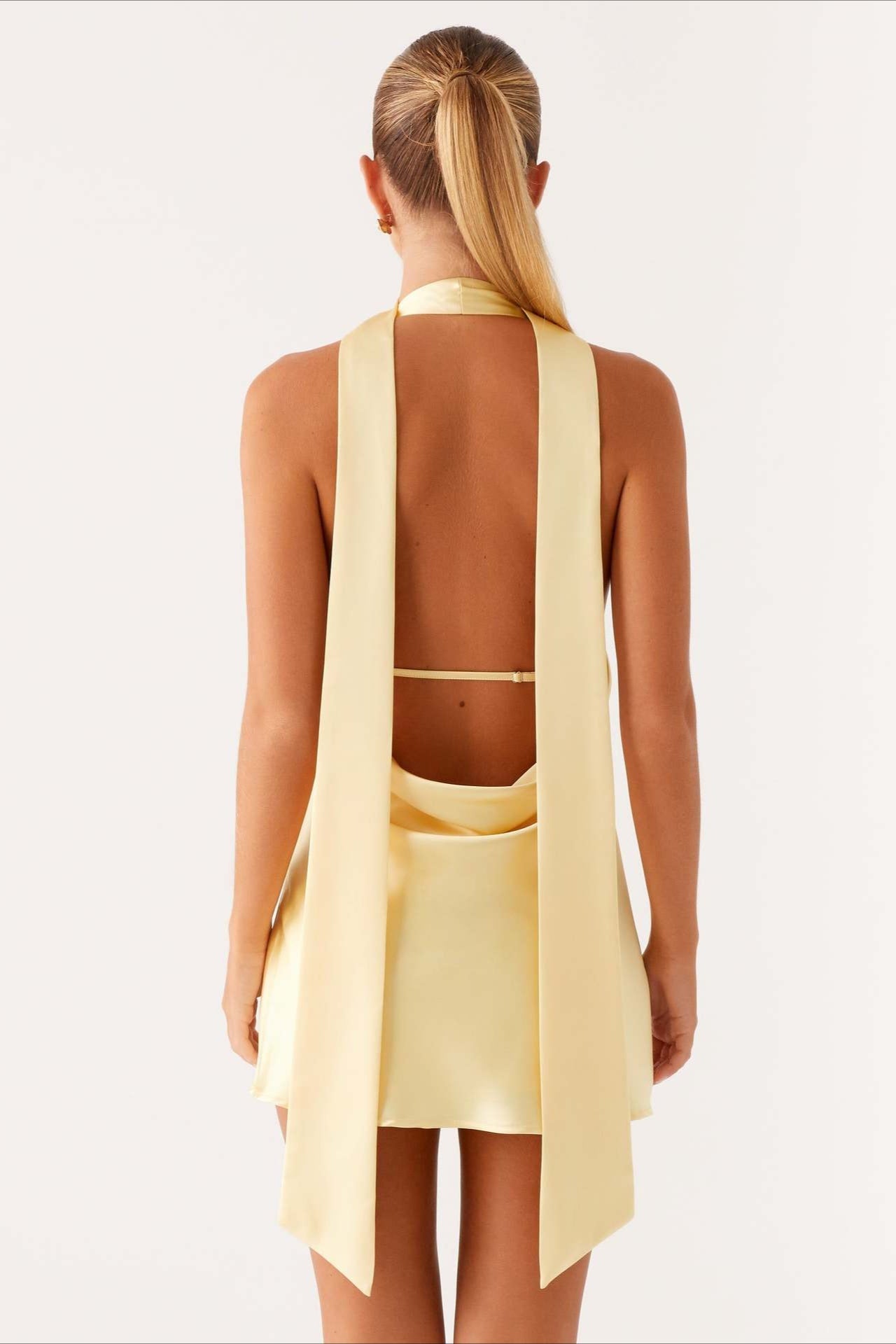 Deep V Backless Ribbon Cocktail Dress image 18