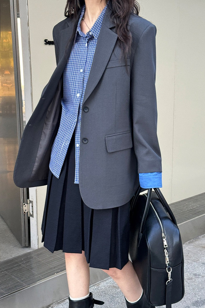 Elegant Casual Colorblock Blazer image 2