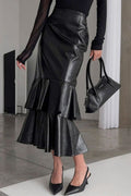 Vintage High-Waist Mermaid Maxi Skirt image 1