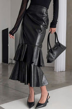 Vintage High-Waist Mermaid Maxi Skirt image 1