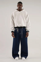 Solid 3D Letter Casual Longsleeve Hoodie image 7