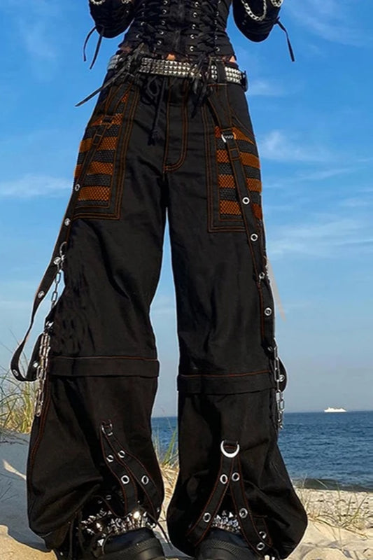 Gothic Wide Leg Cargo Jeans image 11