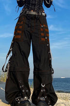 Gothic Wide Leg Cargo Jeans image 2