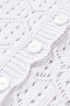 Solid Hollow Out Knit Two Piece Set image 4