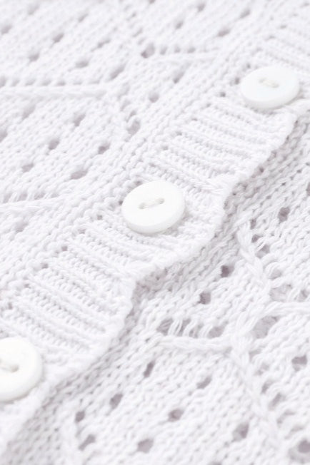 Solid Hollow Out Knit Two Piece Set image 4