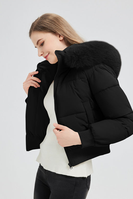 Short Waist Slim Puffer Coat image 8