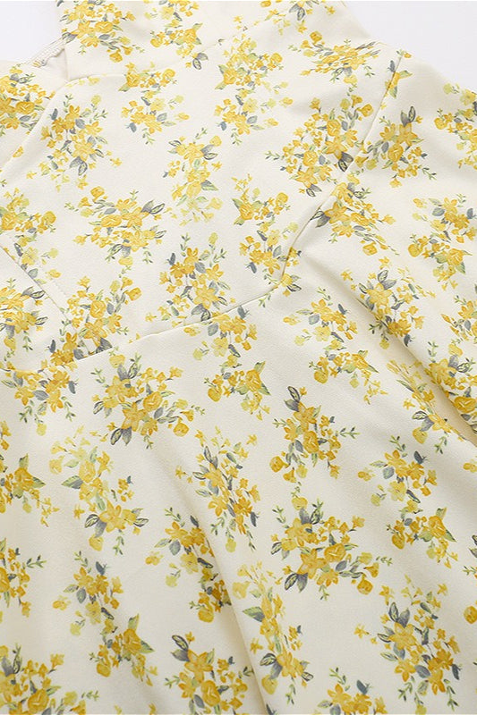 Sexy Backless Halter Floral Midi Dress image 5