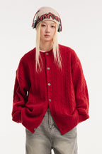 Relaxed Fit Cable Cardigan image 12