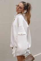 Loose Fit Stand Collar Wool Coat image 2