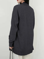 Anya Open Cardigan detail view styled for Avrienne