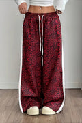 Leopard Print Spliced Casual Pants image 1