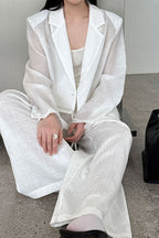 Lightweight Linen-Look Blazer image 1