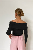 Slim Fit Off-Shoulder Knit Top image 22