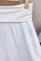 Solid Simple Fold Waist Casual Pants image 4