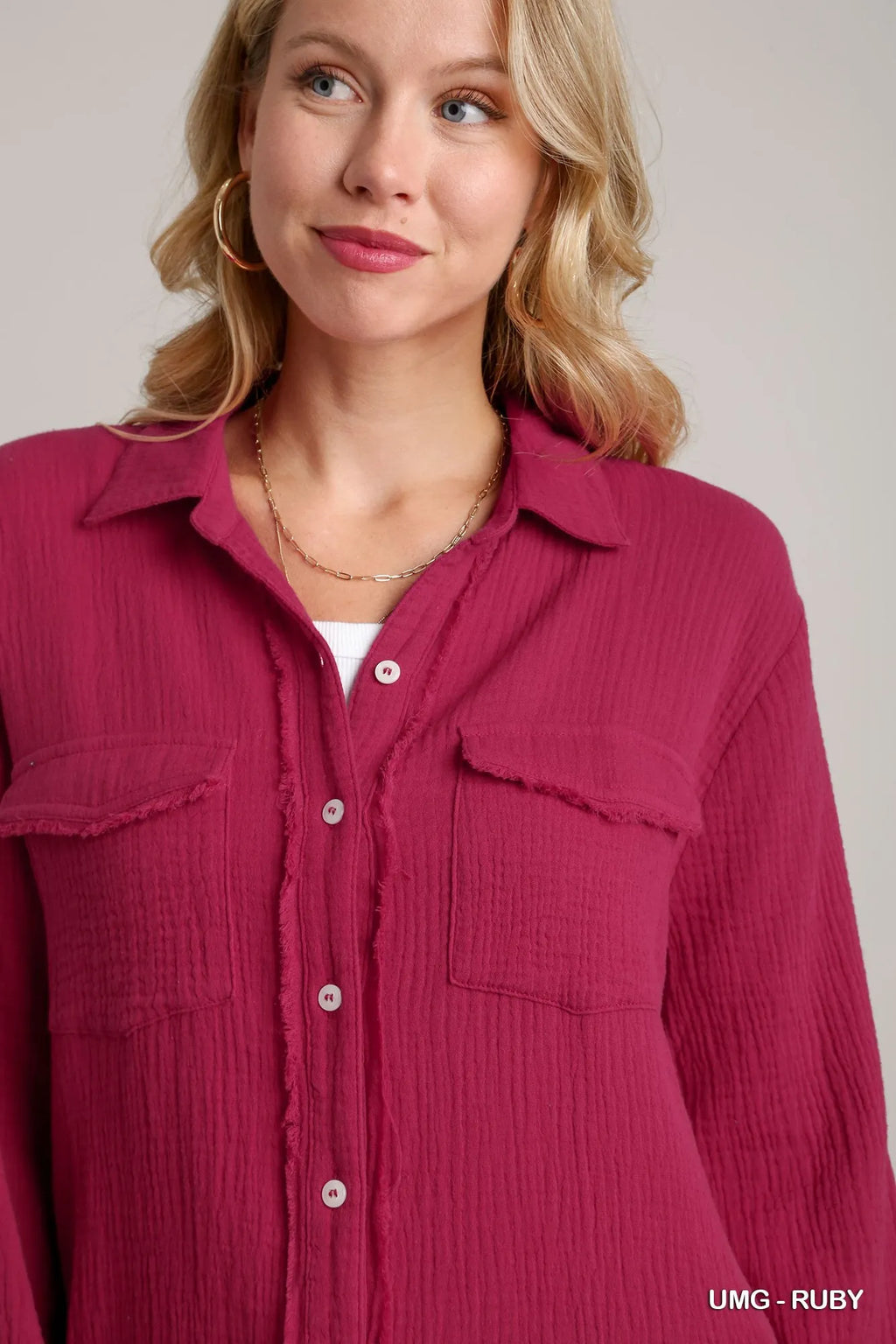 Lisette Shirt Dress detail view styled for Avrienne