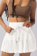 Mesh High Waist Lace Pleated Mini Skirt image 1
