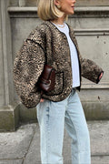 Vintage Style Animal Print Short Cardigan image 1