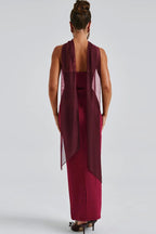 Sheer Sleeve Bustier Gown Formal Dress image 9