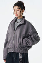 PU Leather Moto Style Longline Jacket image 1