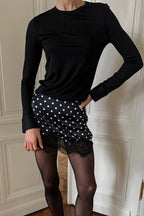 Lace Polka Dot A Line Skirt image 4