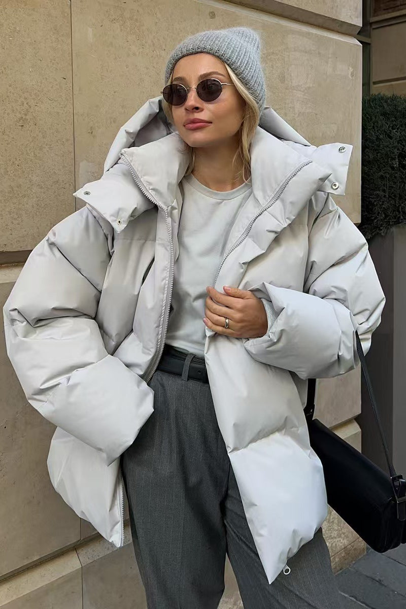 Heavy Duty Zipped Hooded Puffer Jacket image 1