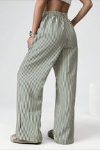 High Waist Striped Casual Pants image 7