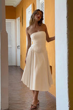 Autumn New Chic Bowknot Strapless Slim Fit Party Dress image 1