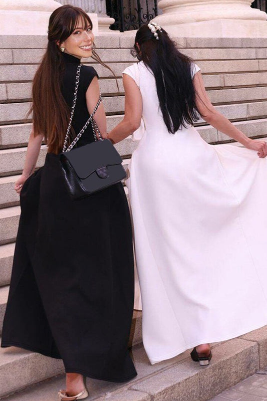 Solid Sleeveless Ruched Waist Elegant Dress image 8