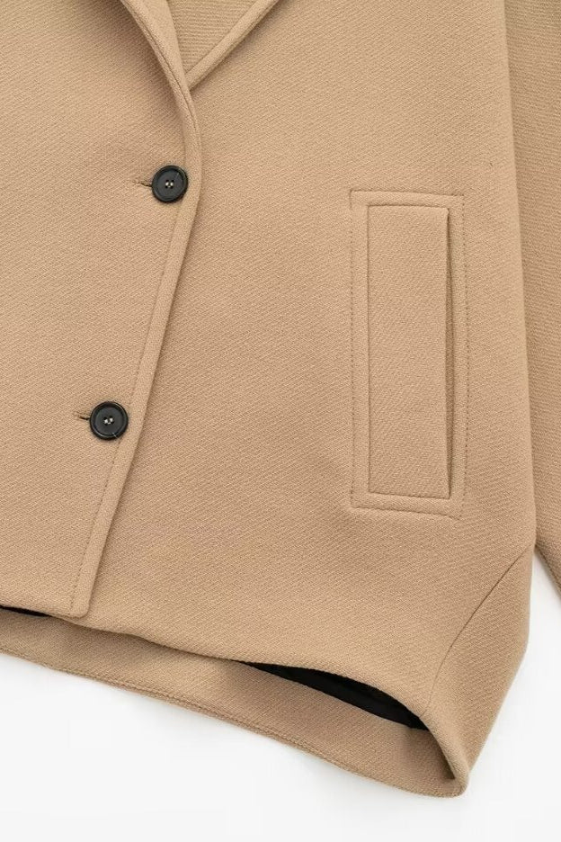 Relaxed Fit Short Wool Blend Jacket image 12