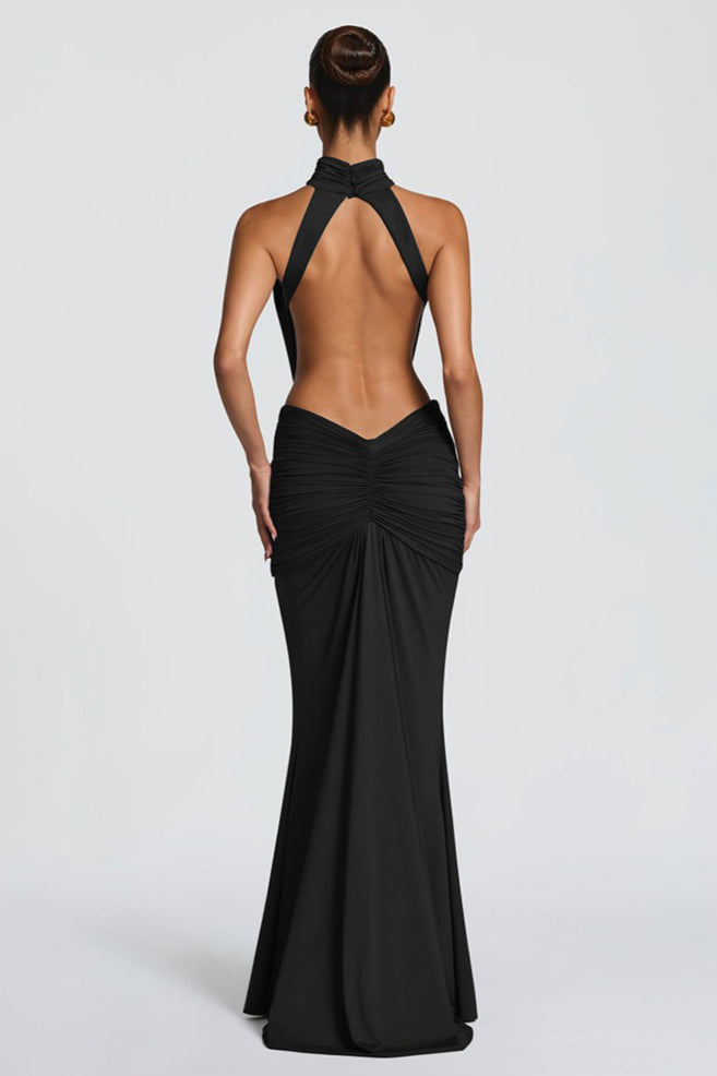 Sophisticated Backless Mermaid Fit Maxi Dress image 12