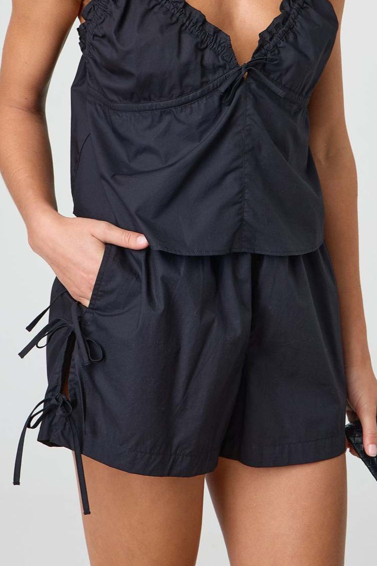 Casual Stripe Solid Drawstring Shorts image 8