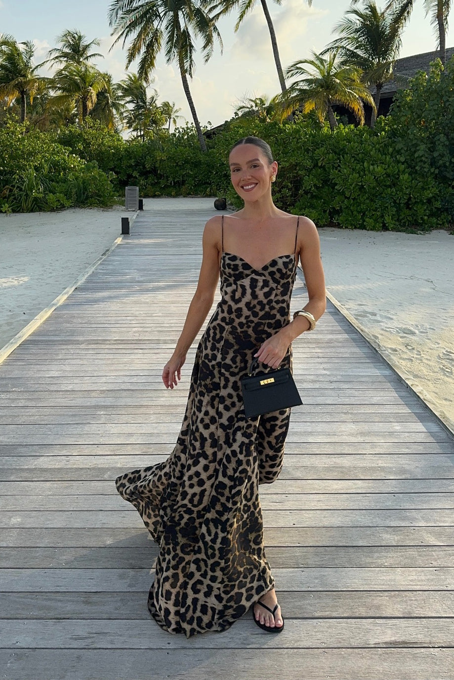 Sexy Leopard Spaghetti Strap Maxi Dress image 3