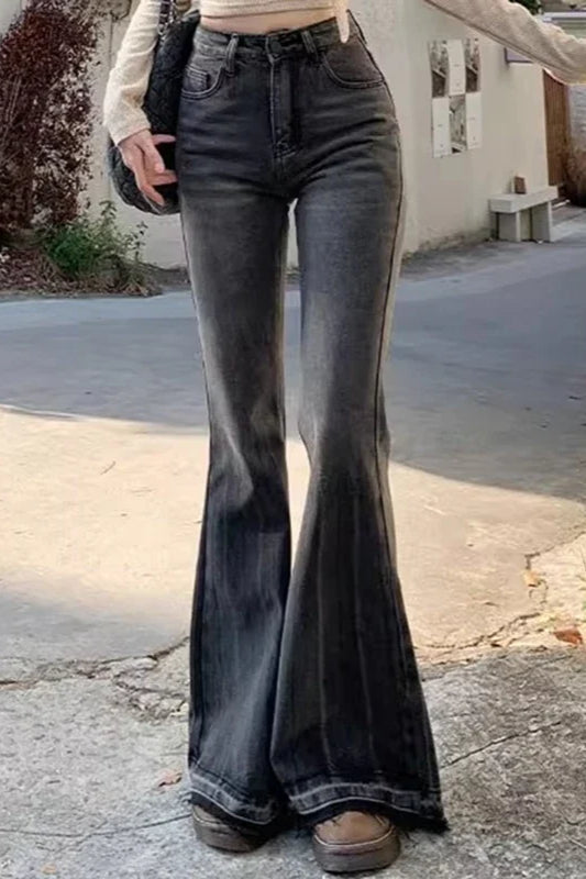 Slim Fit Elastic Bell Bottom Jeans image 9