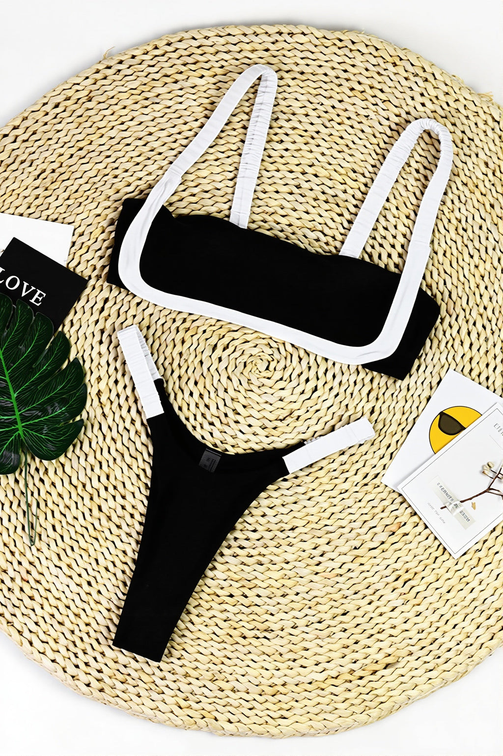 Color Block Strapless Two Piece Bikini Sets image 5
