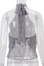 Elegant Irregular Sheer Lace alter Top image 5