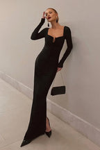 Solid Square Neck Maxi Dress image 1