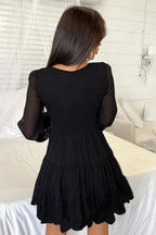 V-Neck Lace-Up Slim Fit Bodycon Party Dress image 2