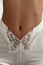 Lace Butterfly Low Waist Two Piece Set image 4