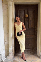 Knit Shell Hollow Out Maxi Dress image 1