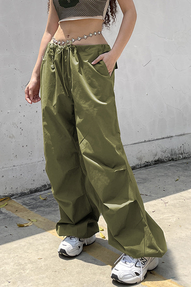 Fashionable Low-Waisted Drawstring Cargo Pant image 7