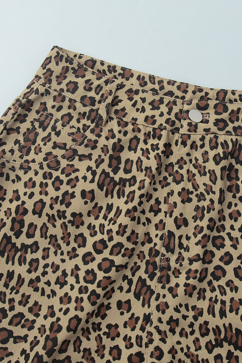 Chic Casual Cotton Leopard Print Shorts image 5