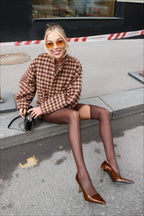 Vintage Houndstooth Zip Jacket and Shorts Two Piece Set image 3