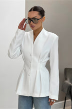 V Neck Waist Cinched Blazer image 3