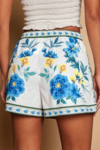 Tropical Print High Waist Vacation Shorts image 8