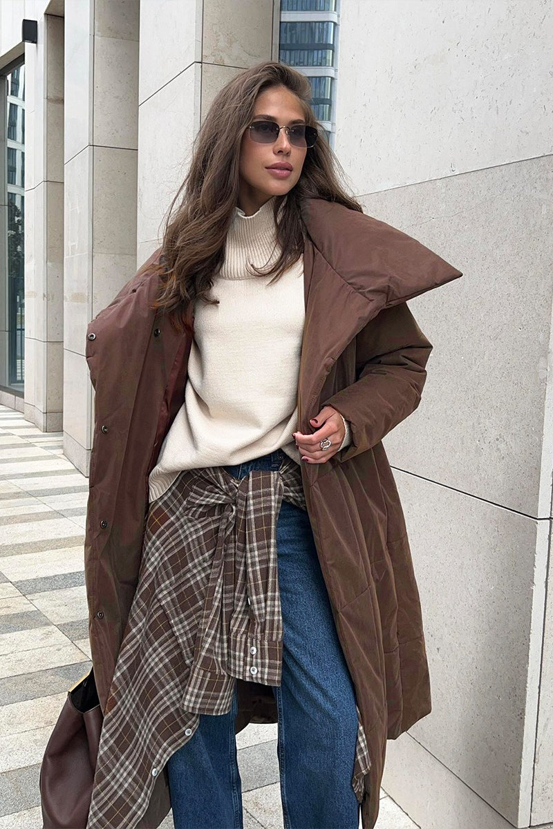 Long Stand Collar Puffer Jacket image 6