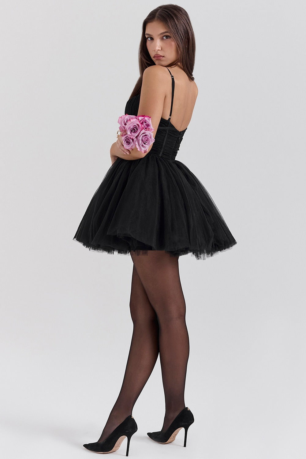 Chiffon Lace-up Backless Cocktail Dress image 15